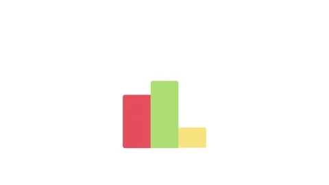 A colorful bar chart topped with a star, symbolizing achievement or success.. Stock Footage 332849769