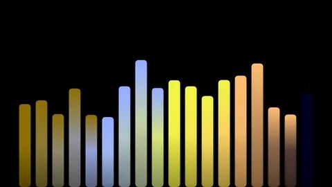 Colorful Bar Graph on Black Background. Stock Footage 327254456