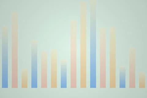 Colorful bar graph chart with data on a light background Stock Photos