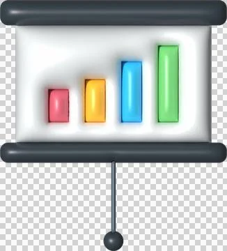 Colorful Bar Graph Chart Illustration Stock Illustration
