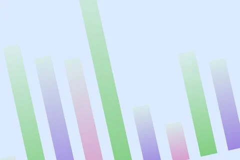 Colorful bar graph chart on a light background Stock Photos