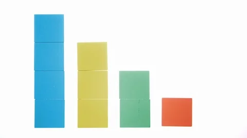 Colorful Bar graph / chart statistics loop Stock Footage 124033709