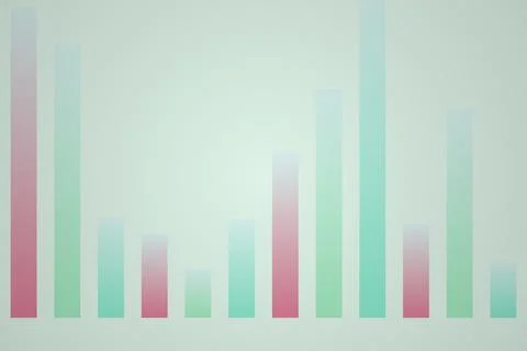 Colorful bar graph with data on a light background Stock Photos