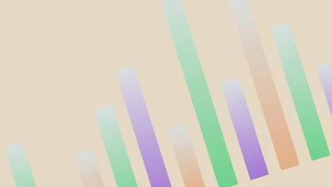 Colorful bar graph on a light background 스톡 일러스트