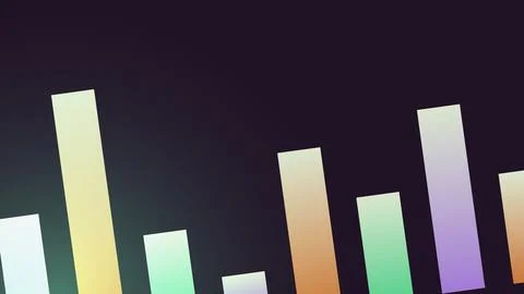 Colorful bar graph showing data and statistics illustration 스톡 일러스트