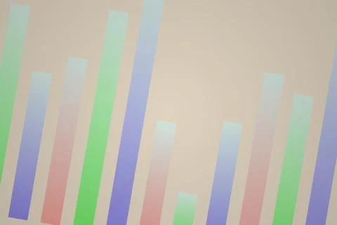 Colorful bar graph showing data on a light background Stock Illustration