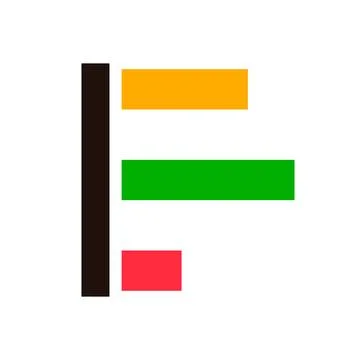 Colorful bar graph. Statistics icon. Vector. Stock Illustration