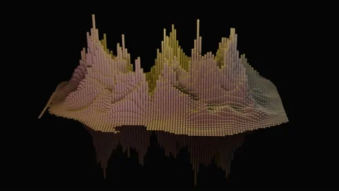 Colorful Bar graphs rising , falling , transforming. 3d animation render Stock Footage 159826355