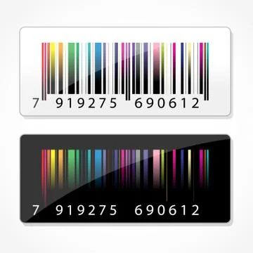 Colorful barcode Stock Illustration