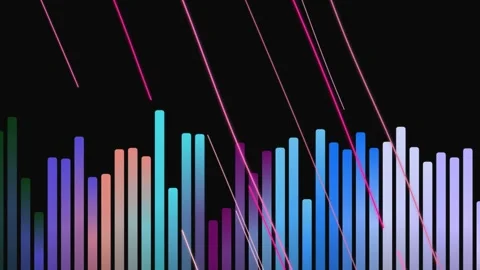 Colorful Bars and Laser Beams Animation. Видео 329927770