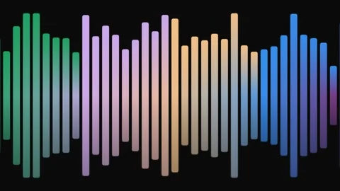 Colorful Bars on Black Background Animation. Stock Footage 329291765