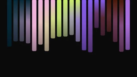 Colorful Bars on Black Background. 스톡 동영상 330281532
