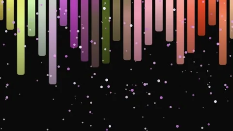 Colorful Bars Falling Against Starry Night Sky. Stock Footage 329927779