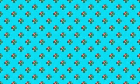 Colorful basketball pattern on blue background Stock Illustration
