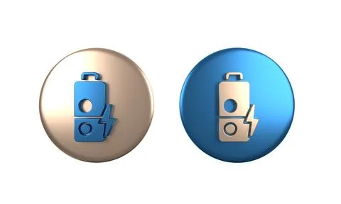 Colorful Battery charge level indicator icon isolated on white background. .. Stock Illustration
