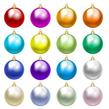 Colorful baubles Stock Illustration