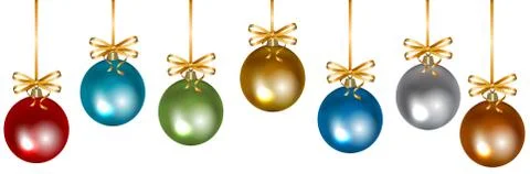 Colorful baubles Stock Illustration