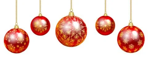 Colorful baubles Illustrazione stock