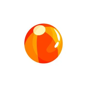 Colorful beach ball in flat style Stock Illustration
