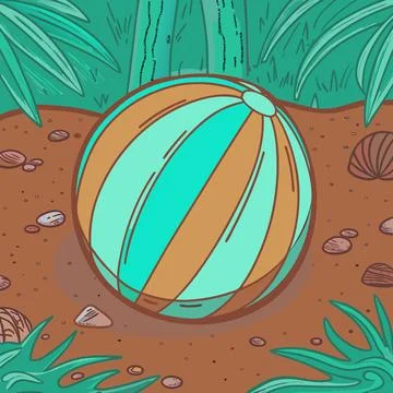 Colorful Beach Ball Vector for Summer Fun Stock Illustration