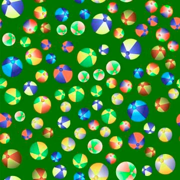 Colorful Beach Balls Seamless Pattern Stockillustratie