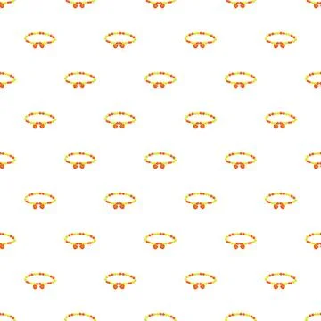 Colorful beaded bracelet pattern creating an accessory background Stock Illustration