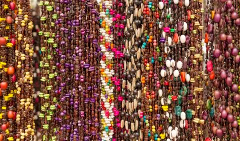 Colorful Beads As Background Pattern Stock Photos