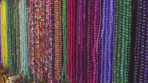 Colorful Beads Display Stock Footage 328619152