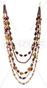 Colorful beads necklace Stock Photos