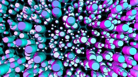 Colorful, beautiful patterns move rhythmically Stock Illustration