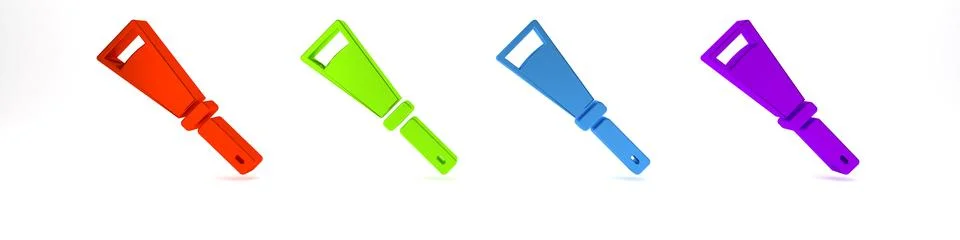 Colorful Beekeeping uncapping knife icon isolated on white background. Tool.. Illustrazione stock