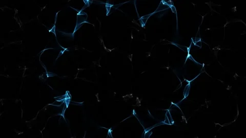 Colorful big data wave of particles. Futuristic glowing surface. Abstract Stock Footage 161801832