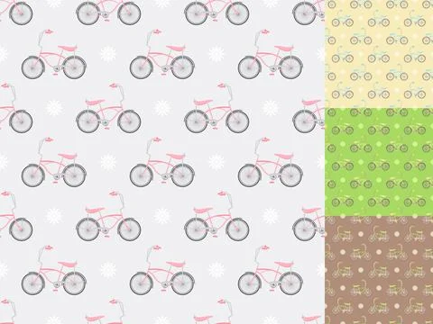 Colorful bikes Stock Illustration