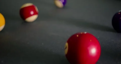 Colorful Billiard Balls on a Pool Table 스톡 동영상 325634172