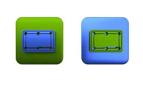 Colorful Billiard table icon isolated on white background. Pool table. Squa.. Illustrazione stock