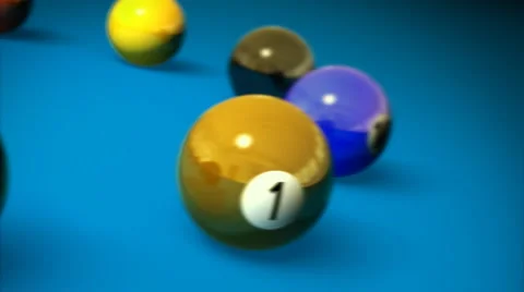 Colorful Billiards and Countdown Stock Footage 5504252