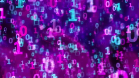 Colorful binary code Stock-Footage 347585157