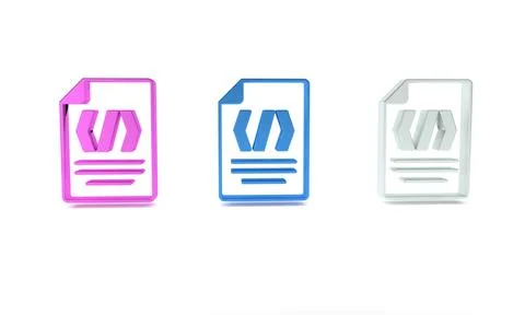 Colorful Binary code icon isolated on white background. Minimalism concept... イラスト素材