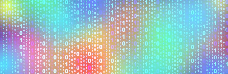 Colorful binary code Stock Illustration