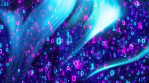 Colorful binary code Stock Illustration