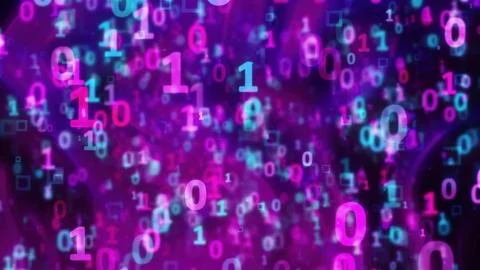 Colorful binary code Stock Illustration