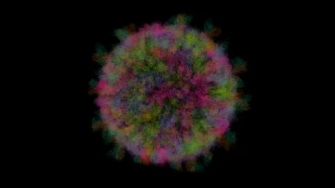 Colorful Bioinspired Molecular Sphere Spin 스톡 동영상 306536715