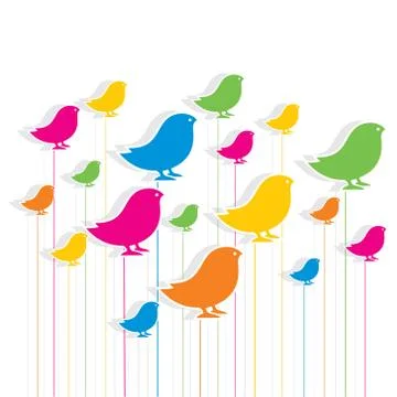 Colorful bird design pattern background vector Stock Illustration
