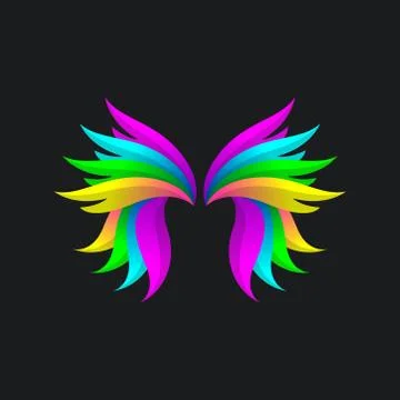 Colorful Bird Logo Concept Gradient style, elegant modern design, for company Stock-Illustration