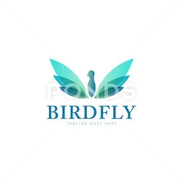 Colorful bird logo Stock Illustration