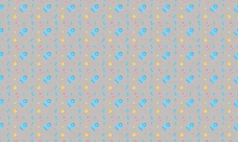 Colorful birthday balloons pattern on light background Stock Illustration