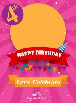 Colorful Birthday celebration banner Stock Illustration