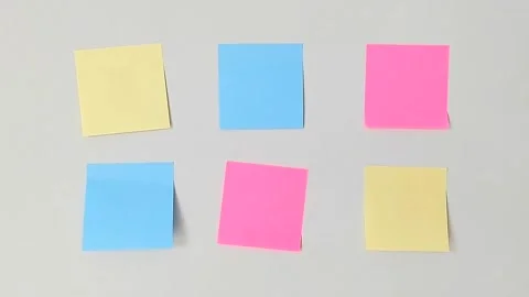 Colorful Blank Sticky Notes Stock Footage 340003039