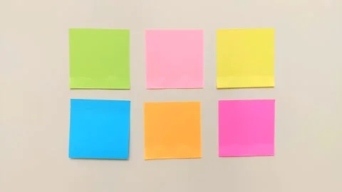 Colorful Blank Sticky Notes Stock Footage 340003240