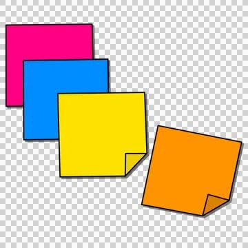 Colorful blank sticky notes 库存插图